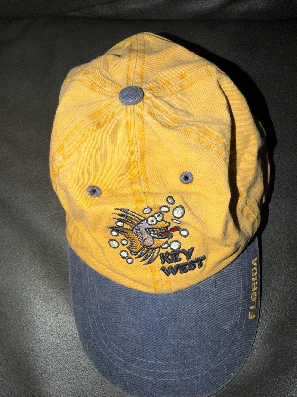 Key West Kids Yellow & Navy Florida Baseball Cap